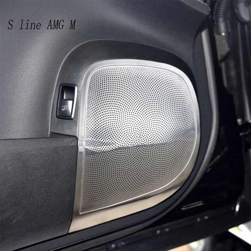 For Mercedes Benz R Class W251 2007-2018 Car Door Stereo Audio Speaker Loudspeaker Stickers Cover Styling decoration Accessories