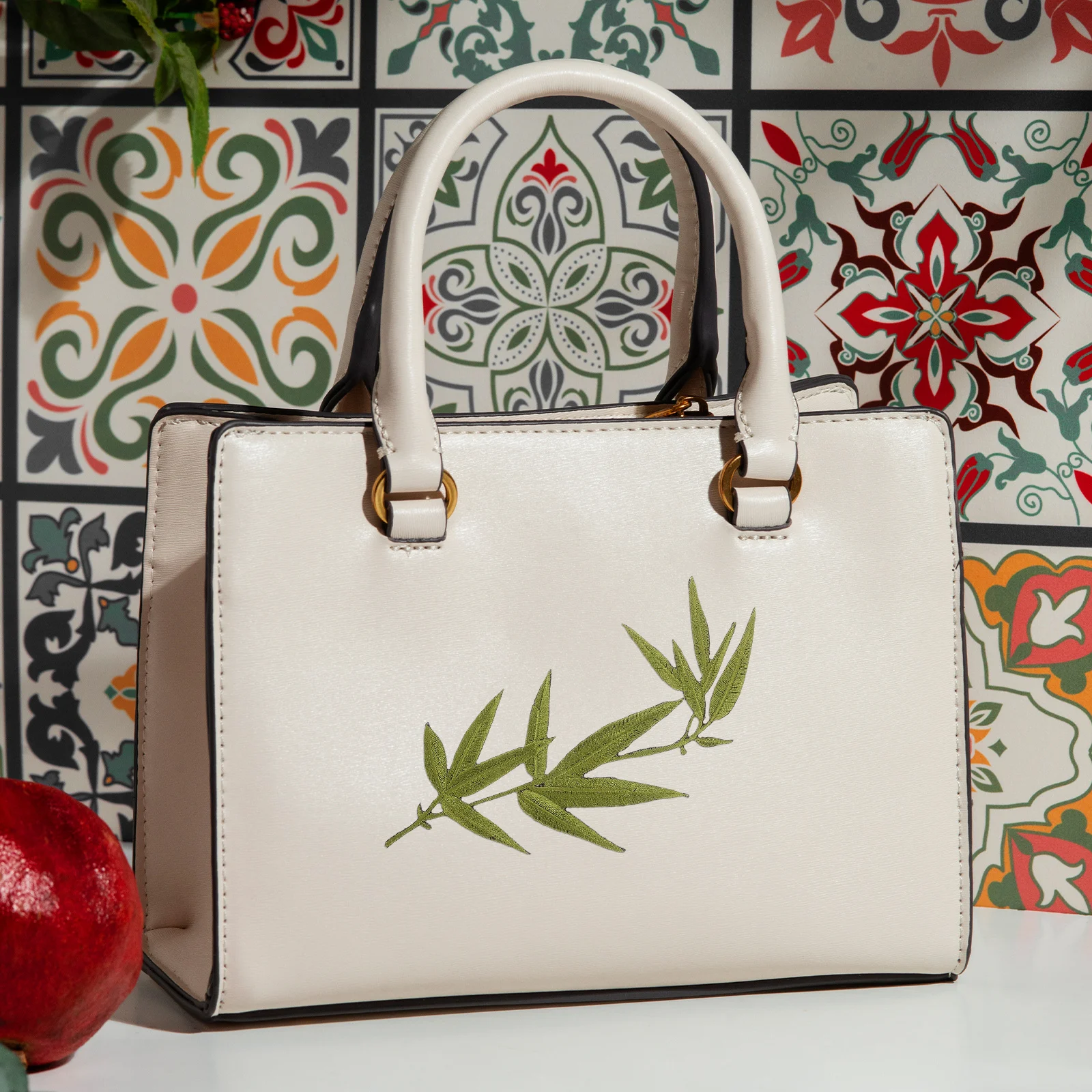 

Bamboo Leaf Cloth Patch Embroidered Rayon Iron on DIY Decorative Clothing Accessories Multi-Function Sewing Patches for Jackets