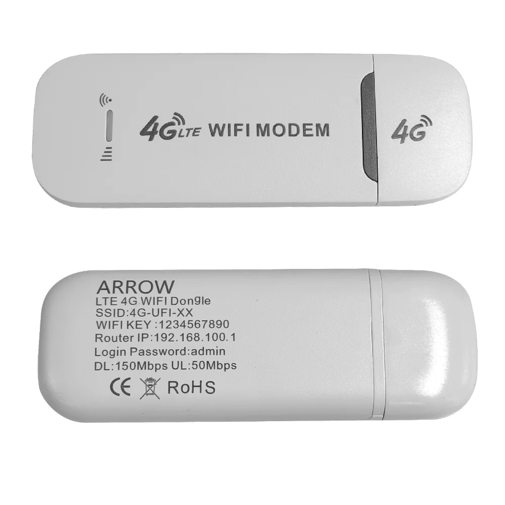 Plastic 4G LTE USB 150Mbps Modem Stick Portable Wireless WiFi Adapter 4G Card Router for Home Office Laptop USB Wi-Fi Router