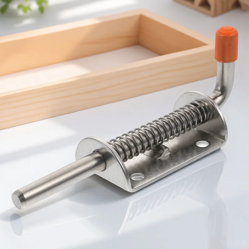 

1pc Heavy Duty Sliding Bolt Stainless Steel Spring Loaded Latch For Gate Door Fence Cabinet Security Hardware Accessory Lock