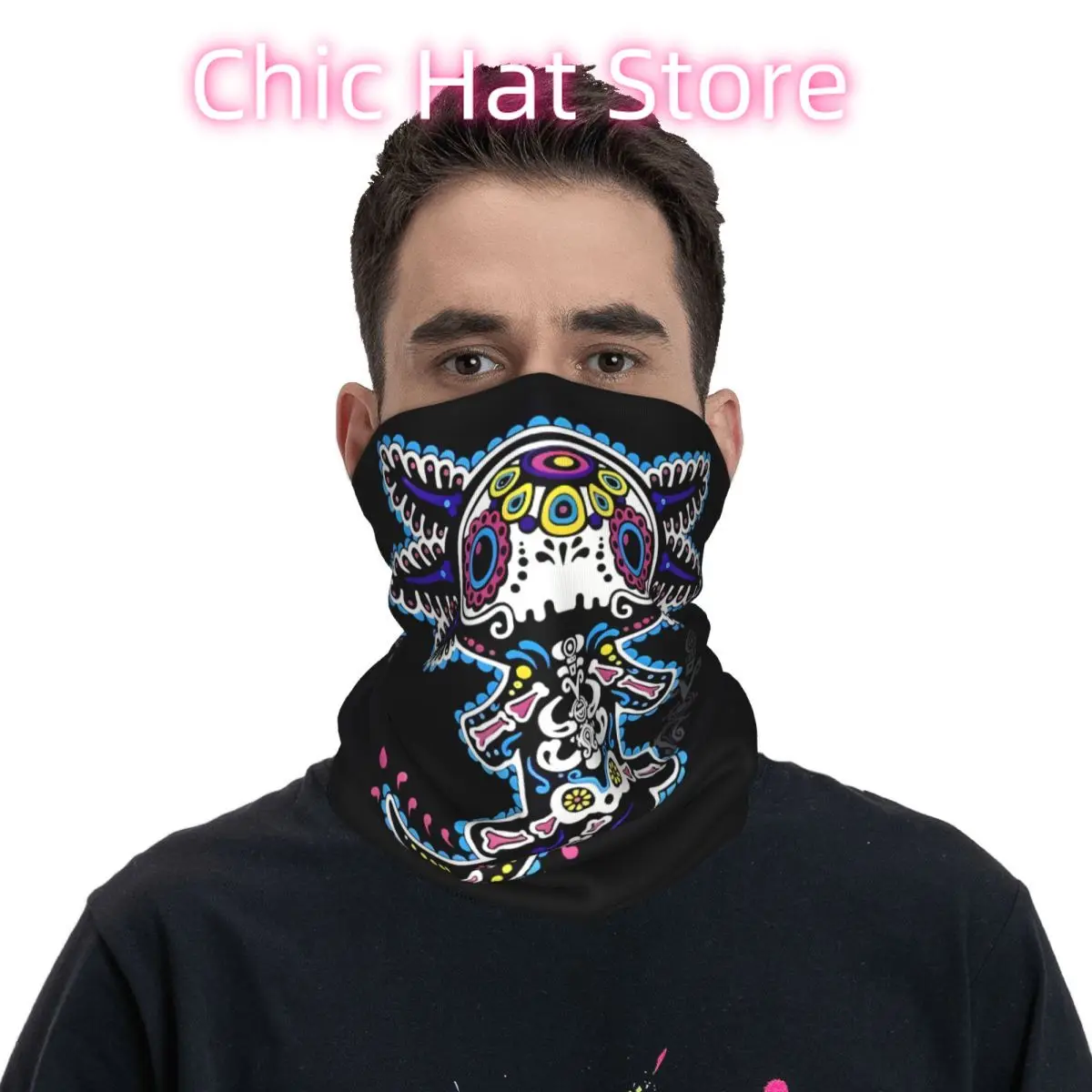 قناع الوجه للرقبة وشاح السمندر من قماش البوليستر #3