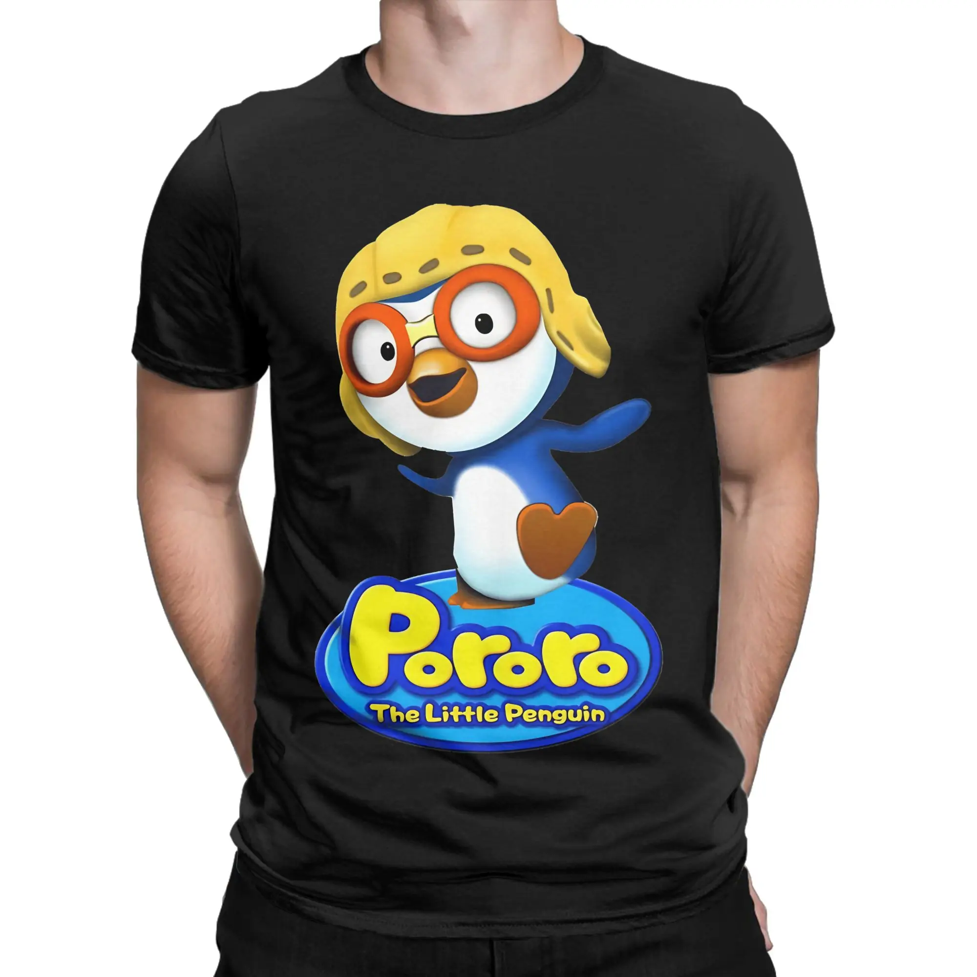 Pororo the Little Penguin T-Shirt Summer  Hip Hop T-Shirts Cotton Comfortable Plus Size Top Tees Short Sleeves Vintage Tshirt