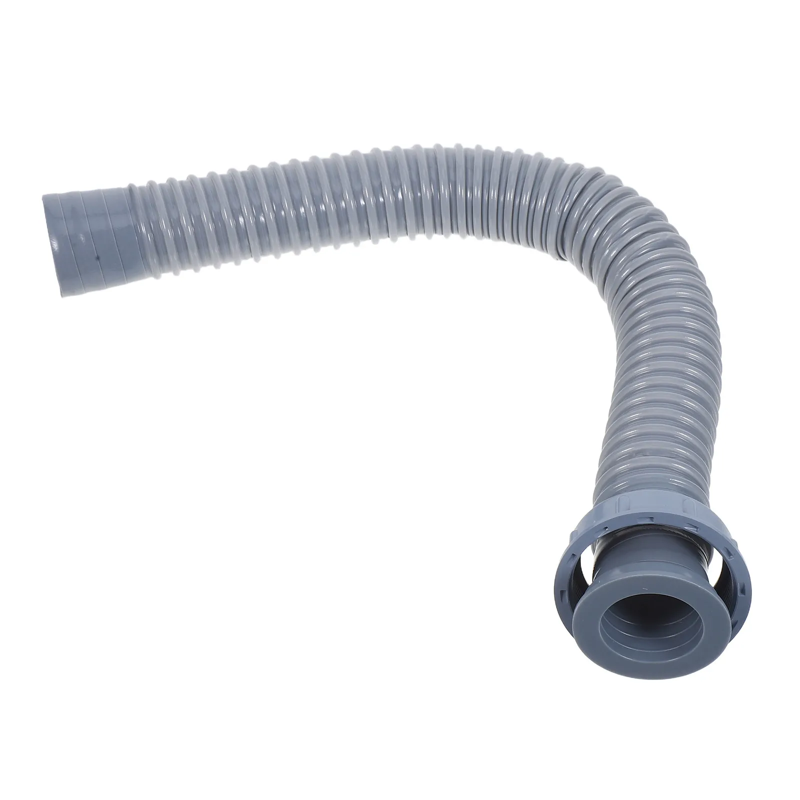 Flexible Drain Pipe Silver Water Hose Kitchen Bathroom Sink Extension PVC PP Material Easy Cut Long Durability Wide Application