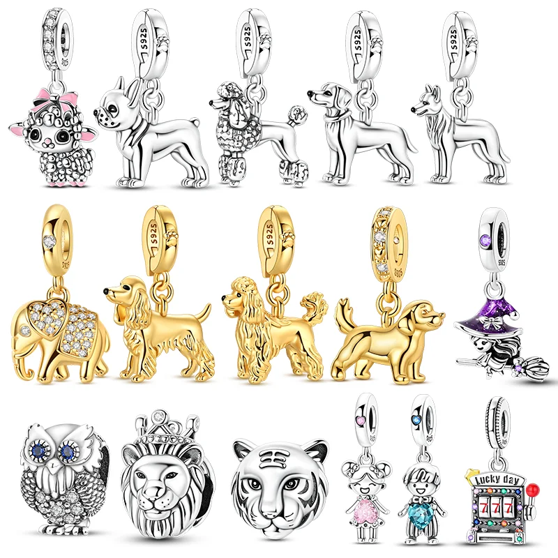 

Подвески-шармы из серебра 925 пробы, серия «Животные»: овца, слон, тигр, сова. Подходят для оригинальных браслетов, для самостоятельного изготовления украшений, подарок для женщин.