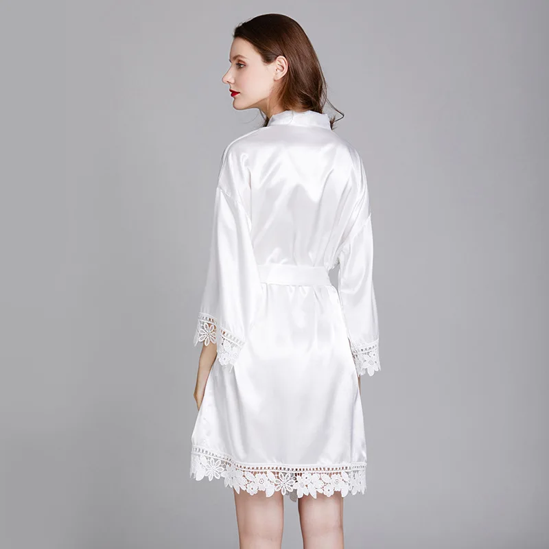 Luxe hoogwaardige dames lange mouwen grote maten zijde ijszijde homewear kamerjas en badjas, ochtendgewaden