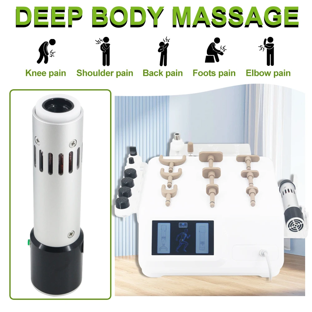 300MJ Shockwave Therapy Machine Effective Limbs Pain Relief Massage 2 in 1 Shock Wave Chiropractic Tool Dual system
