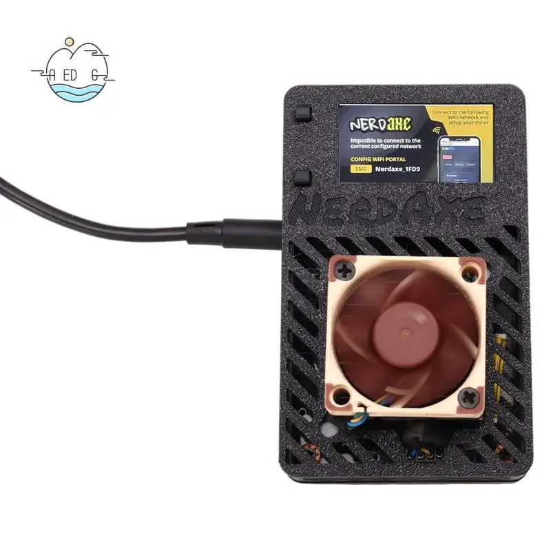 

AED6-Nerdaxe Miner Bitaxe 500Gh/S BM1366 ASIC Open Source Nerdminer BTC Miner Super Silent Fan Lottery Miner