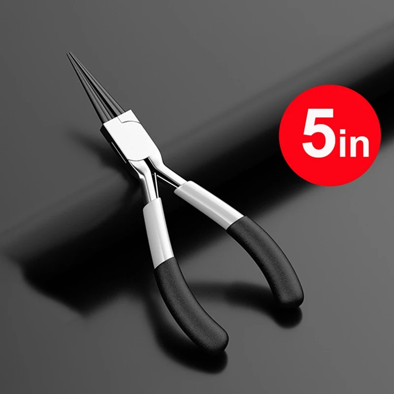 DTA5 Mini Pointed Toothless Extended Pointed Mouth Oblique Mouth Pliers Set DIY Tools Pliers 3Pcs Carbon Steel