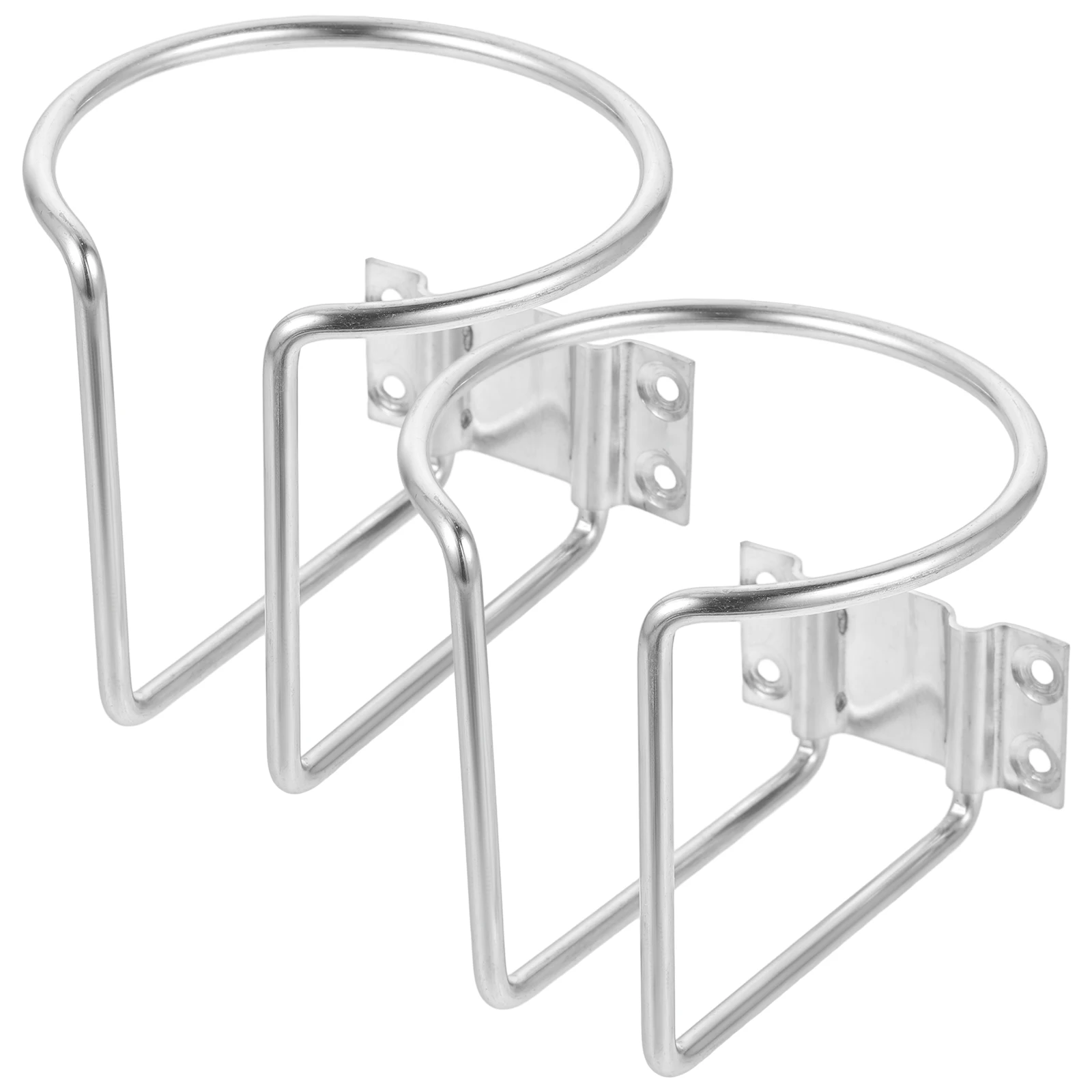 

2 Pcs Stainless Steel Cup Holder for Cars Trucks Silver Drink Container Ring Design Fits Most Cups Mugs H Installation