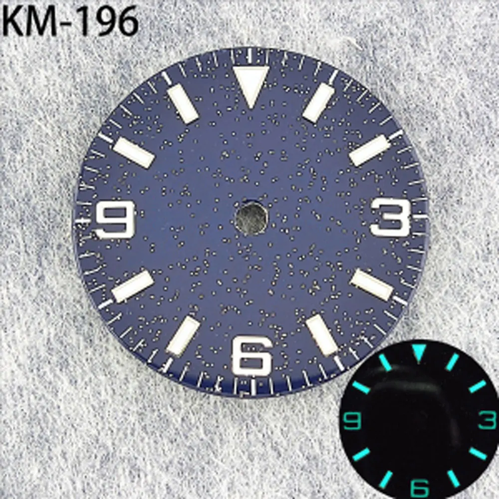 28.5mm Starry c3 Blue Glow in the dark watch dial fits NH35 NH36 Automatic movement Watch accessories Custom logo