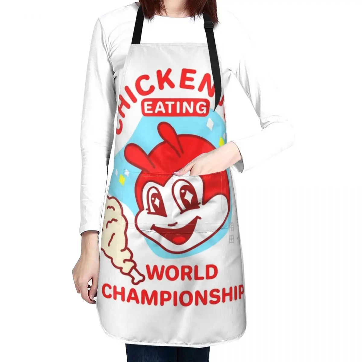 JOLLIBEE CHICKENJOY EATING WORLD CHAMPIONSHIP Shirts Apron Novelties Kitchen And Home Waterproof Kitchen For Women Apron