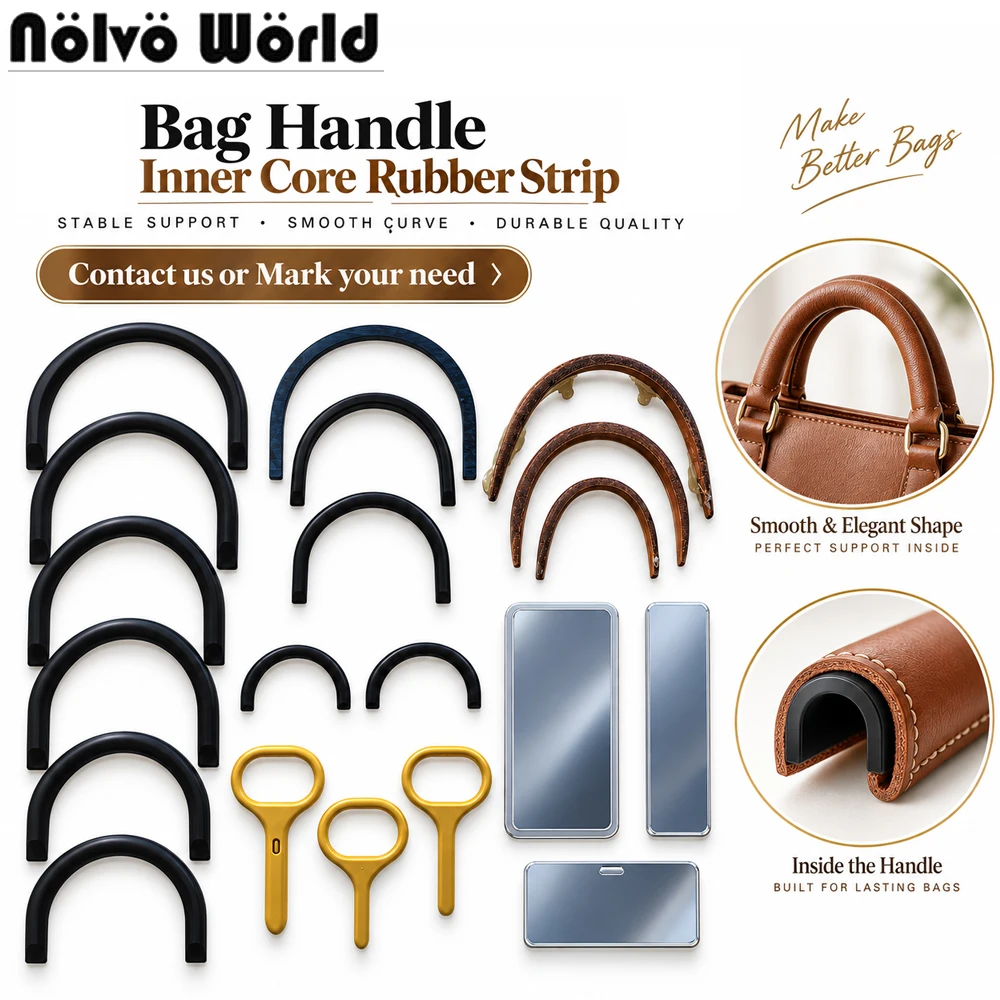 5/20/50PCS Metal Handle Inner Core Rubber Strip Protector For DIY Leather Bags Handle Core Kit Handmade Supplies Accessories