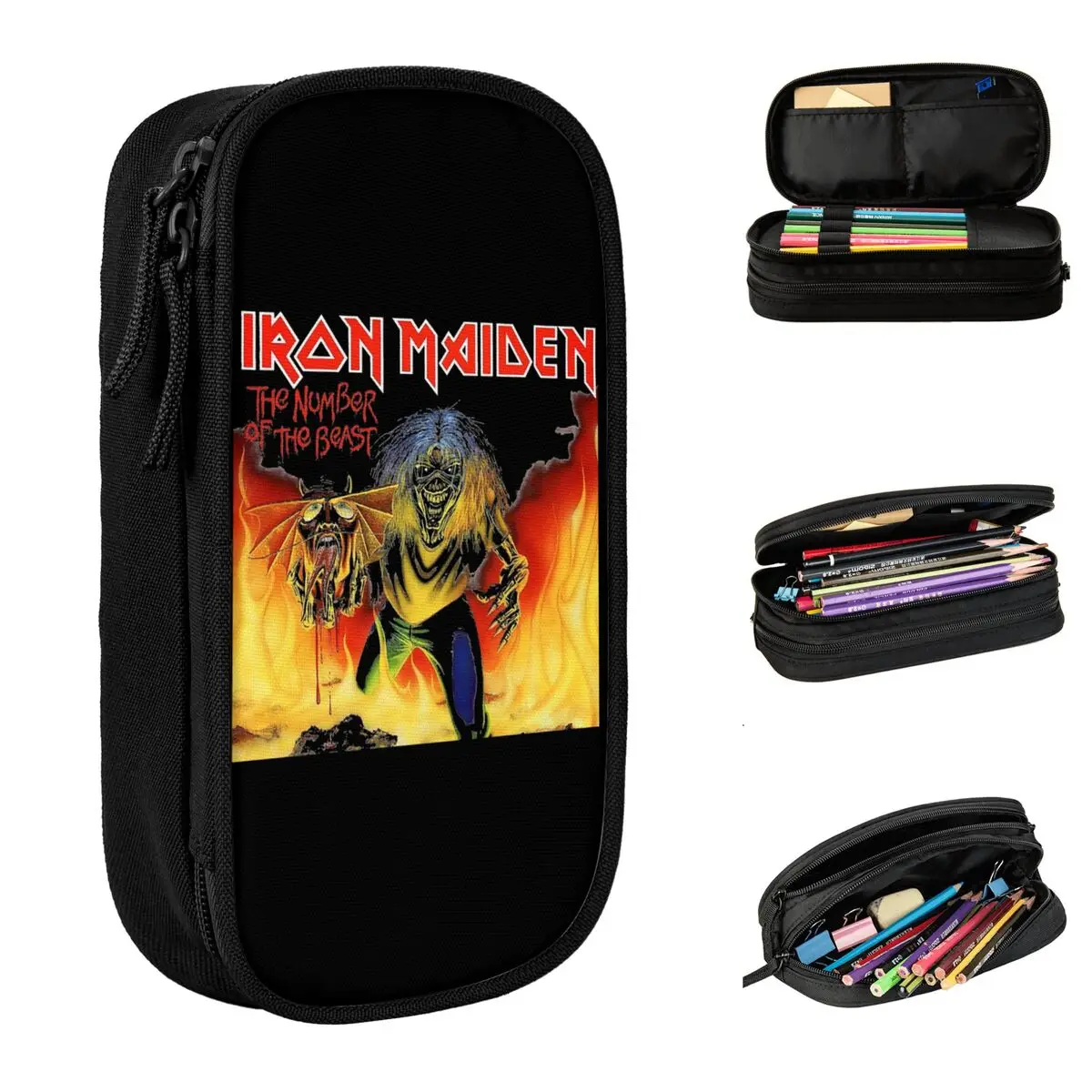 estojos de lapis ironmaiden rap heavy metal rock music box pen box para meninas meninos bolsas estudantes papelaria escolar presente bonito 01