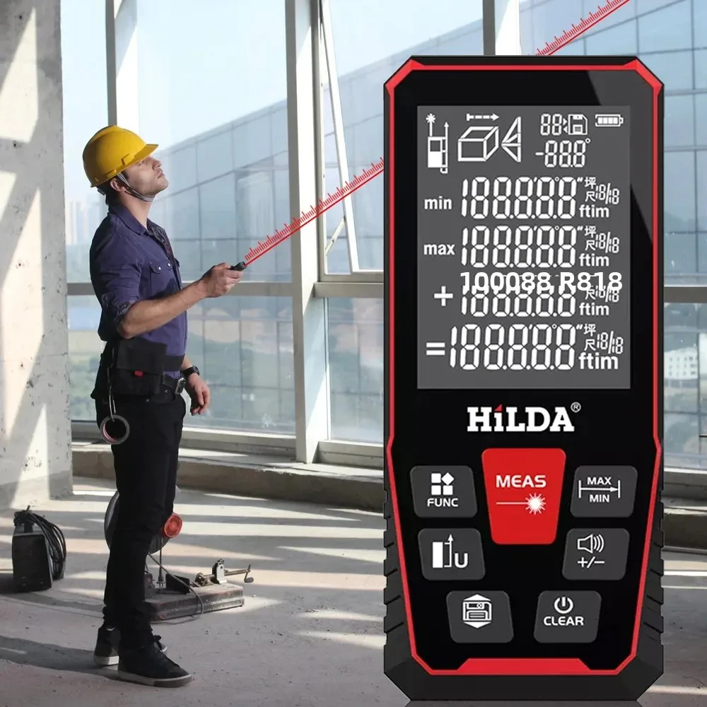 HILDA Laser Rangefinder Distance Meter Finder Building Measure Ruler laser tape range device rulerfinder build measure