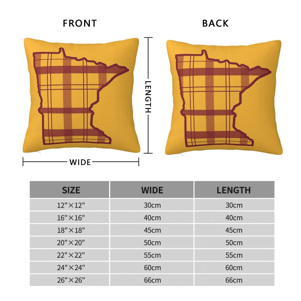 Minnesota Maroon & Gold Square Pillowcase Polyester Linen Velvet Pattern Decor Pillow Case Sofa Cushion Cover Wholesale 45x45