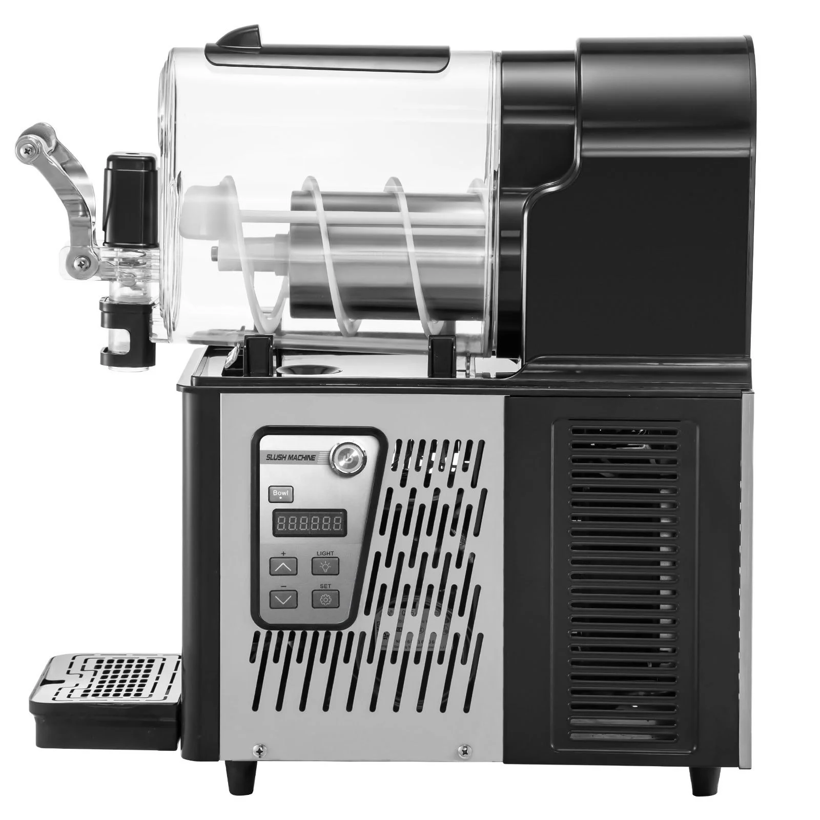 VEVOR 330W Commercial Single Slush Frozen Drink Machine New Steel Home Food Application for Retail Food Shop Industries