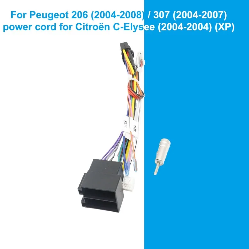 Car Fascia Audio Car Canbus Cable For Peugeot 206 (2004-2008) / 307 (2004-2007)  power cord for Citroën C-Elysee (2004-2004)