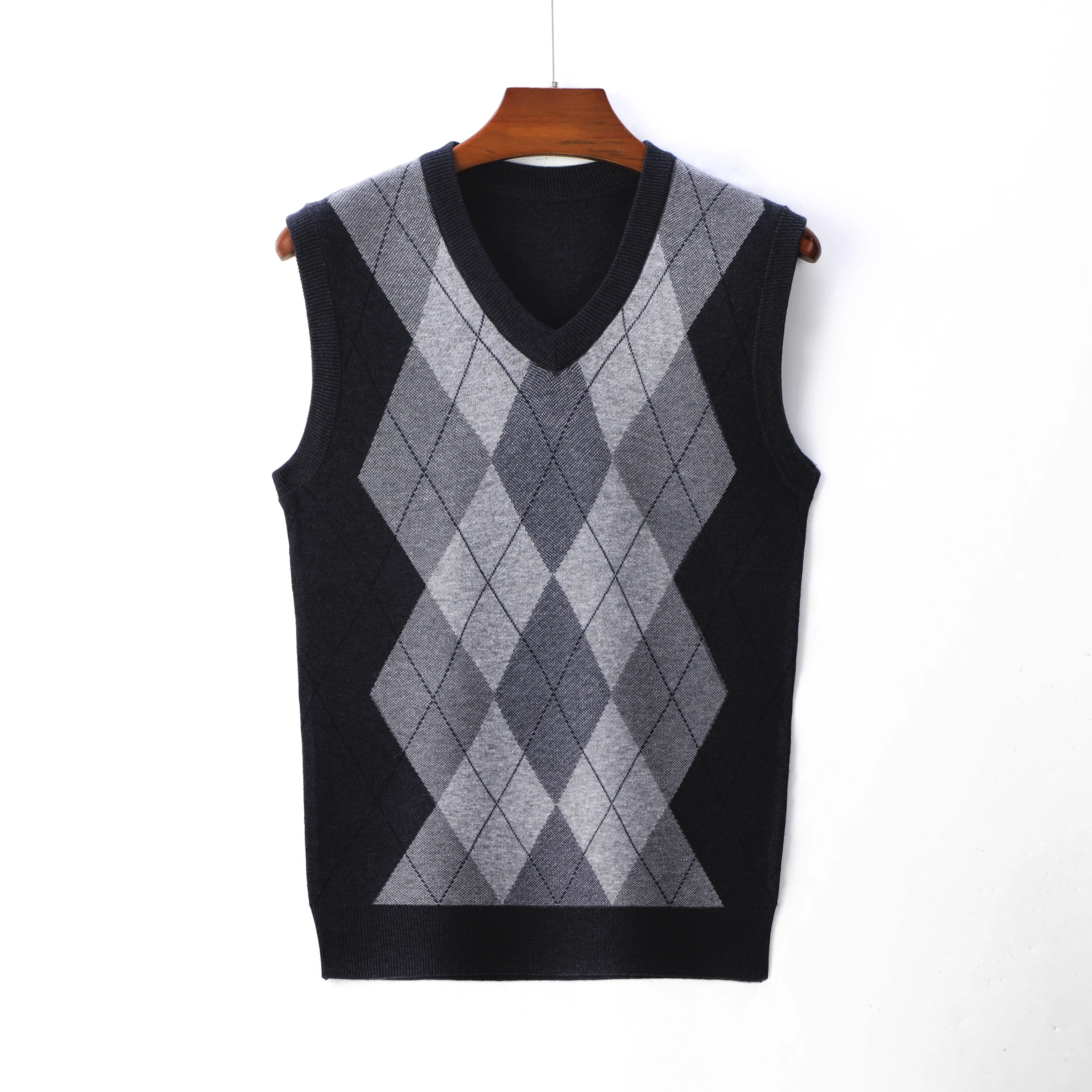 men\'s sweater vest sleeveless knitted sweater Spring and Autumn 2022 Business casual jacquard men\'s vest Plus Size 6XL 7XL 8XL