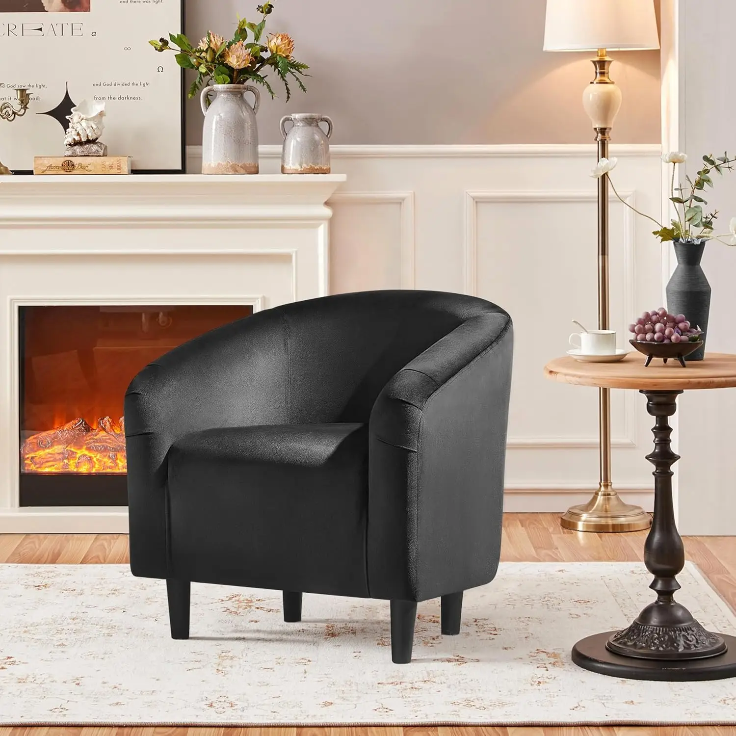 Chair, Modern Accent Chair Comfy Velvet Armchair Club Sofa Chair Vanity Chair for Living Room
