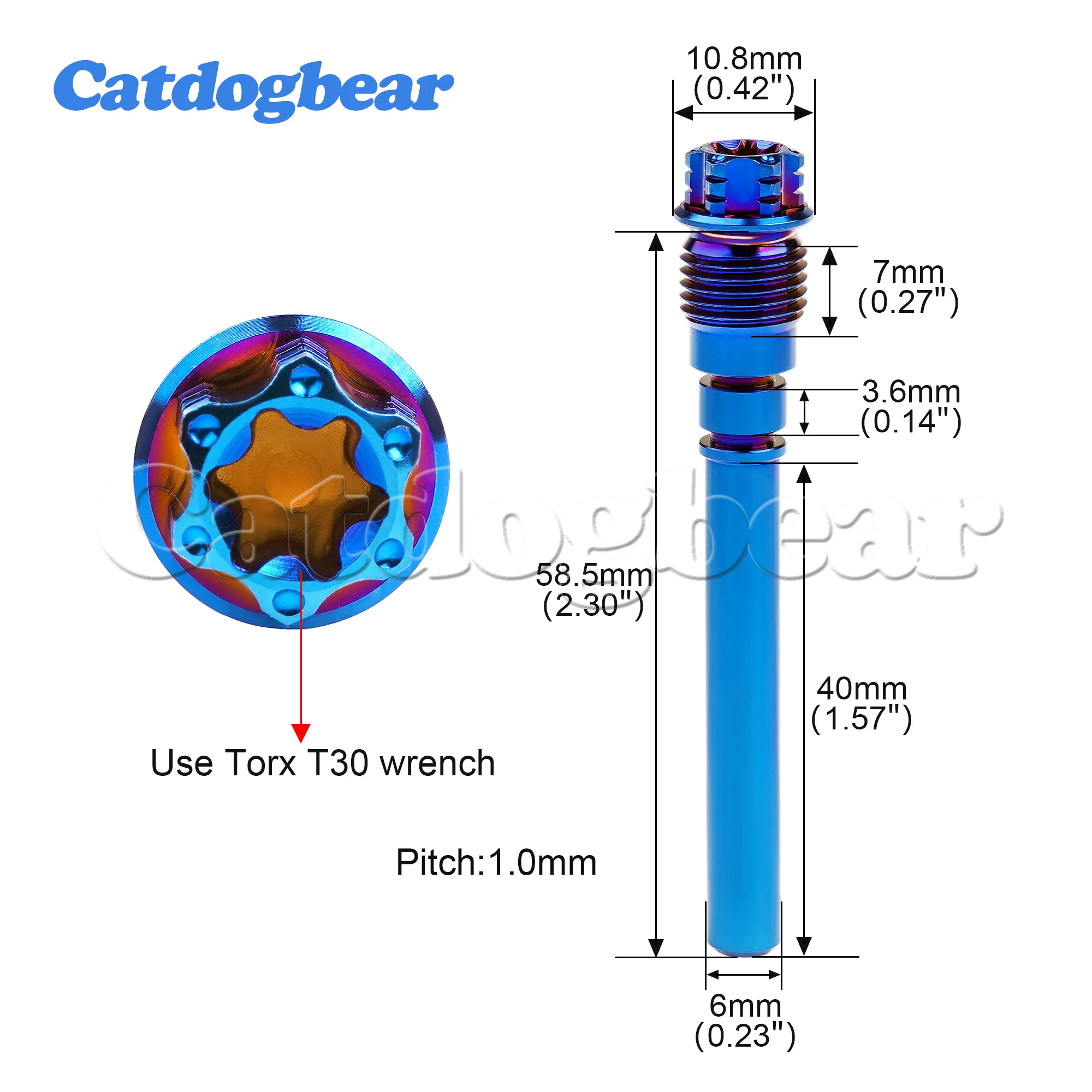 Catdogbear Titanium Bolt  Flower Head Screw Waterbird Brake Pins for Motorcycle Oil Pan Disc Brake Bolt Caliper Guide Pin