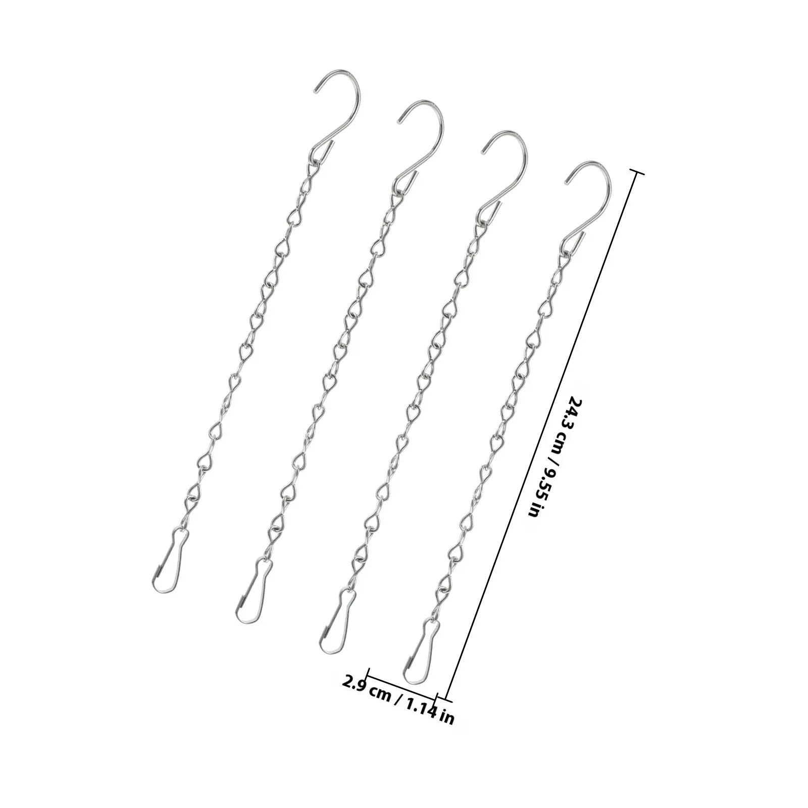 4Pcs Stainless Steel Hanging Basket Chain for Flowerpots Bird Feeders Wind Chimes Lanterns Plants Decor Heavy Duty Elegant S view 4