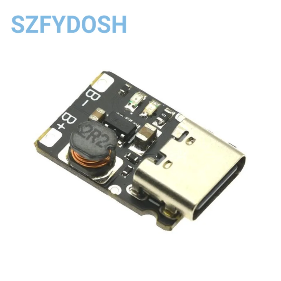 Type-C 5V charge discharge integrated module 3.7V 4.2V 18650 lithium battery charging boost power board protection