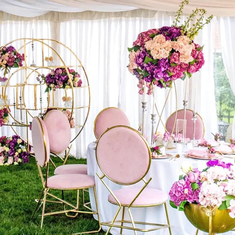 Chinese manufacturer new design Dining Chairs with Soft Velvet Seat wedding supplies