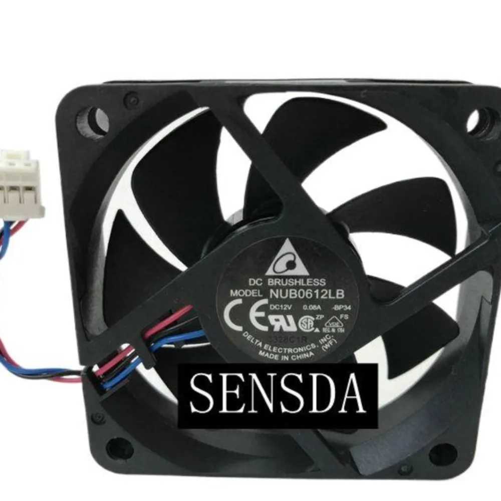 silent quiet low noise cooling fan for delta NUB0612LB BP34 DC 12V 0.08A 60x60x15mm Server Square cooler