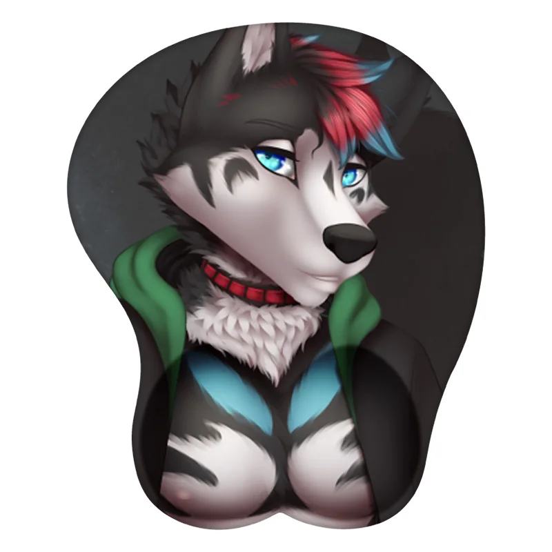 

Furry Redline Husky Anime 3D Mouse Pad Wrist Rest Silicone Sexy Creative Gaming Mousepad Mat