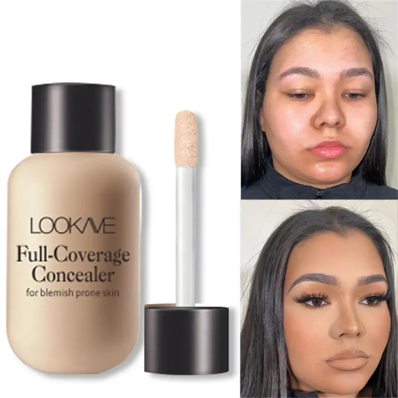 Face Foundation Makeup Base Cream Mineral Full Coverage Concealer No Cracking No Drying Waterproof Face Corrector