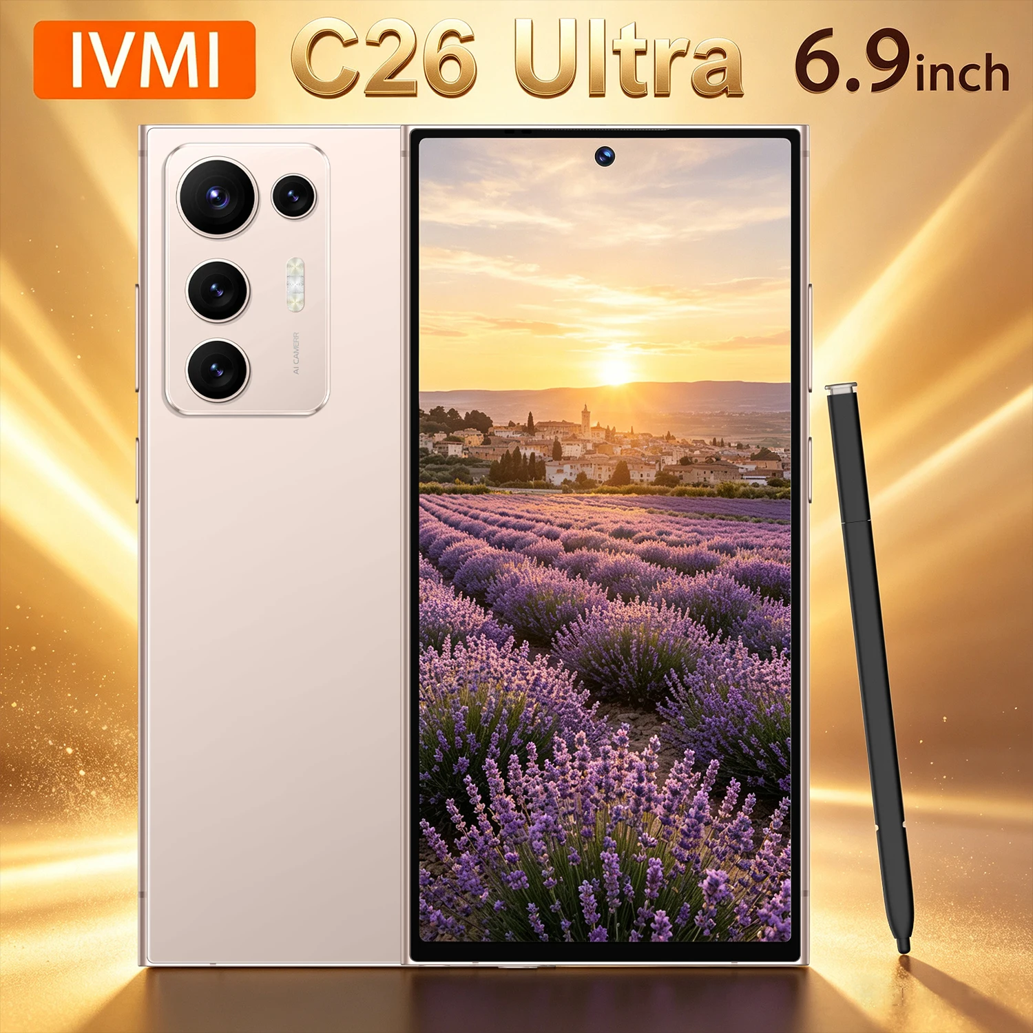 IVMI C26 Ultra Smartphone Android10.0 6.9 inch Screen 4GB+64GB 5+16MP Mobile Phone 4500mAh For Google Play Store Phones