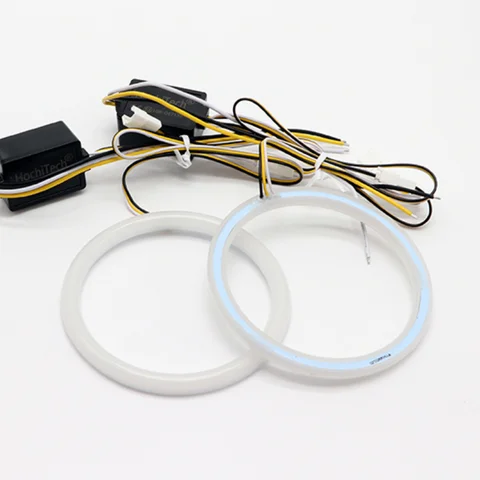 2 шт. SMD хлопок свет светодиодный ангельские глазки белый и желтый комплект DRL 85 90 95 100 мм 105 мм 110 мм 115 мм 120 мм 126 мм 140 мм 131 мм 146 мм 158