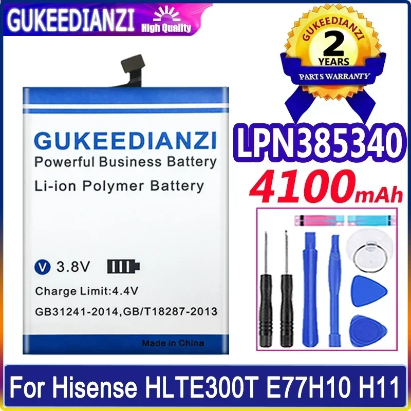 4100mAh LPN385340 High Capacity Mobile Phone Battery For Hisense HLTE300T E77 E77M H10 H11 HLTEM800 Batteries