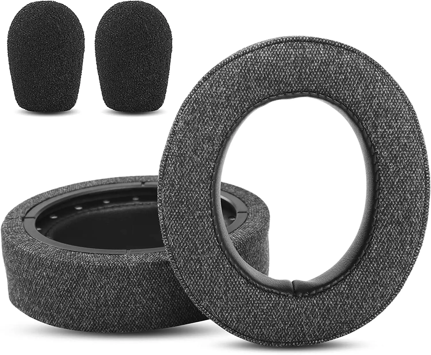 HS7 Ear Pads Ear Cushion Replacement Compatible with Corsair HS70 HS50 HS60 Pro HS75 XB Headphones Thicker Fabric Earpad