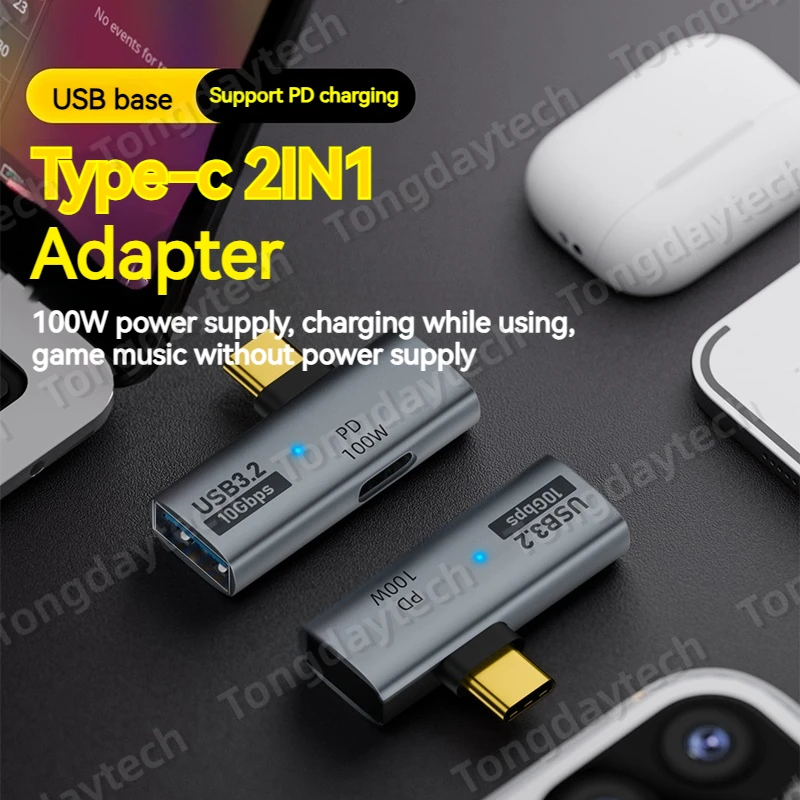 Metal USB Type C Adapter USBC To USB OTG U Disk Adaptador 100W Fast Charging Converter for Phone Tablet Macbook Notebook Samsung