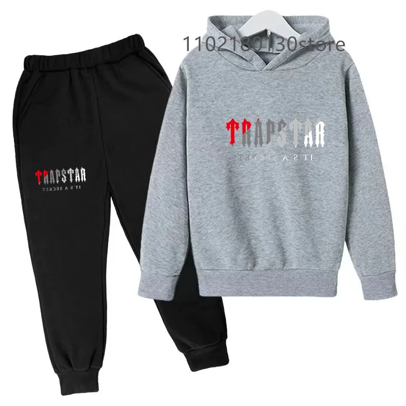 children's suit street fashion boys and girls suit sports pullover + sweatpants two-piece sports suit