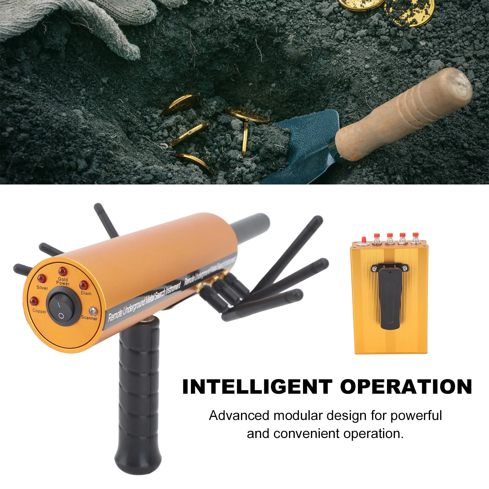 

AKS Metal Detector Metal Pinpointer 30m Depth 1200m Range 6 Antenna Accurate Finding Gold Detector Gold Detector Gold Locator