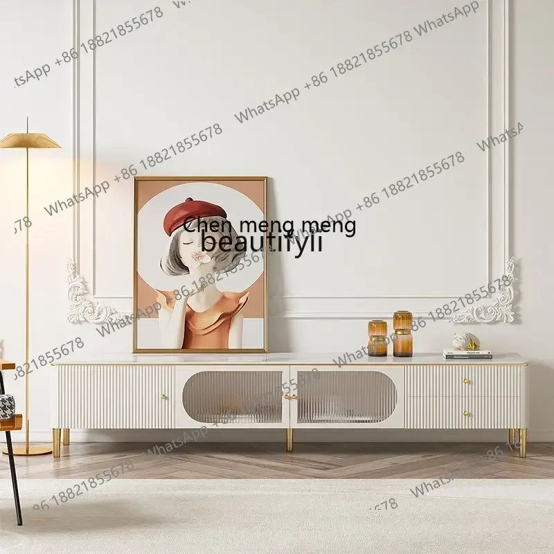 

xz1xz1 Living Room Stone Plate Floor TV Cabinet Simple Modern TV Stand Modern Floor Cabinet