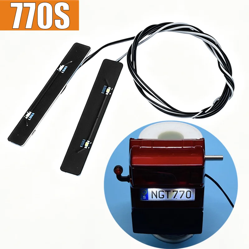 LED Simulation License Plate Lighting Decorate for 1/14 Tamiya RC Dump Truck SCANIA 770S 6X4 56368 4X2 56379 8×4 56371 Car