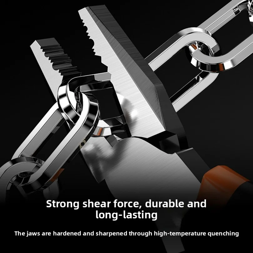 Electric Wire Pliers Large Opening Sharp Multifunction Tool for Cutting Twisting Gripping Metal Wires Heavy Duty Industrial Tool