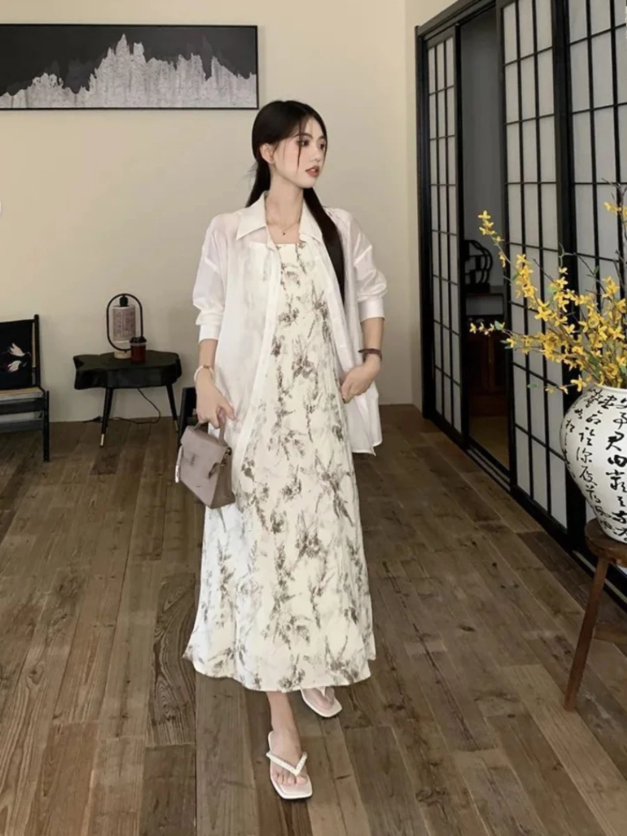 Bow Hollow Sun Protection Clothes 2024 New Summer Women's White Chiffon Shirt Elegant Fashionable Light Thin Cardigan Fairy Coat