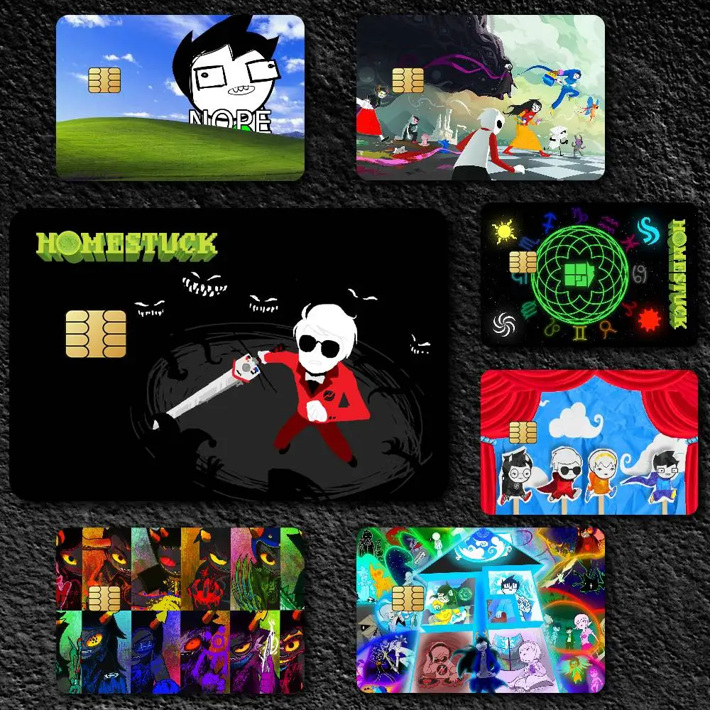 Cartoon H-Homestuck Credit Card Skin Stickers for Bank Card Bus Metro Card Sticker Waterproof Gift