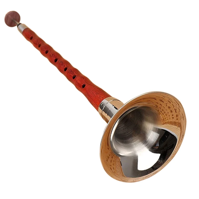 New Chinese Folk Wind Musical Instrument Suona,Quality Rosewood Rod Professional Hand-Made Instrument Suona Key Of G