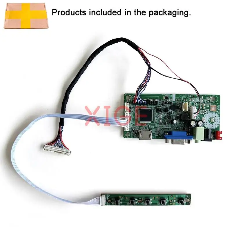 

LCD Display Controller Driver Board Fit HSD100IFW1 HSD100IFW2 VGA LVDS 30-Pin 1024*600 Kit Screen HDMI-Compatible Speaker 10.1"