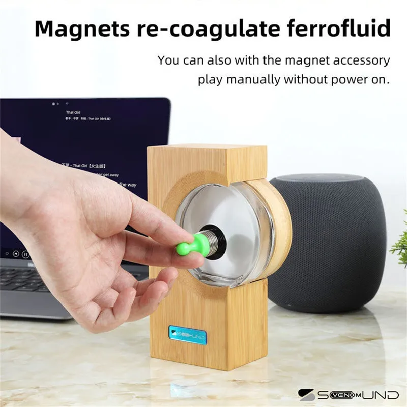 Magnetic Fluid Pickup Light Wireless Music Companion Portable Venom Music Rhythm Light Desk Ornament Decompression Toy