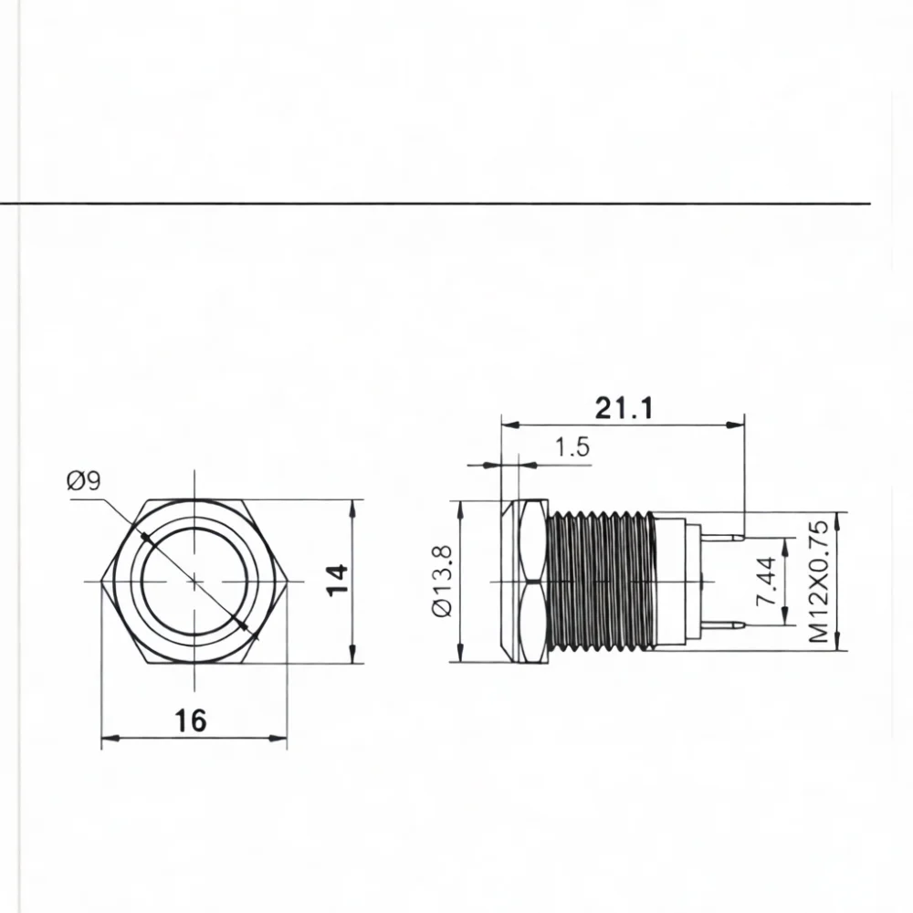 12mm Metal Push Button Switch Waterproof Momentary Latching Industrial Control On Off Switch For Car Modification