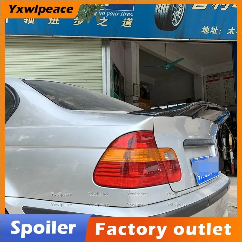 

R Style Real Carbon Fiber Spoiler for BMW 3 Series E46 1999--2004 Rear Trunk Lip Spoiler Wing Body Kit Accessories