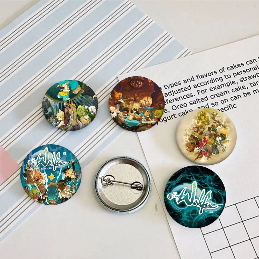 Video Game W-wakfu Round Badge Lapel Pin Backpack Clothing Jewelry Accessories Gift Brooch