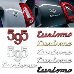 Metall 3d Auto Aufkleber 595 Competizione Turismo Logo Emblem Abzeichen Kofferraum Aufkleber für Abarth 500 695 595 Competizione Turismo