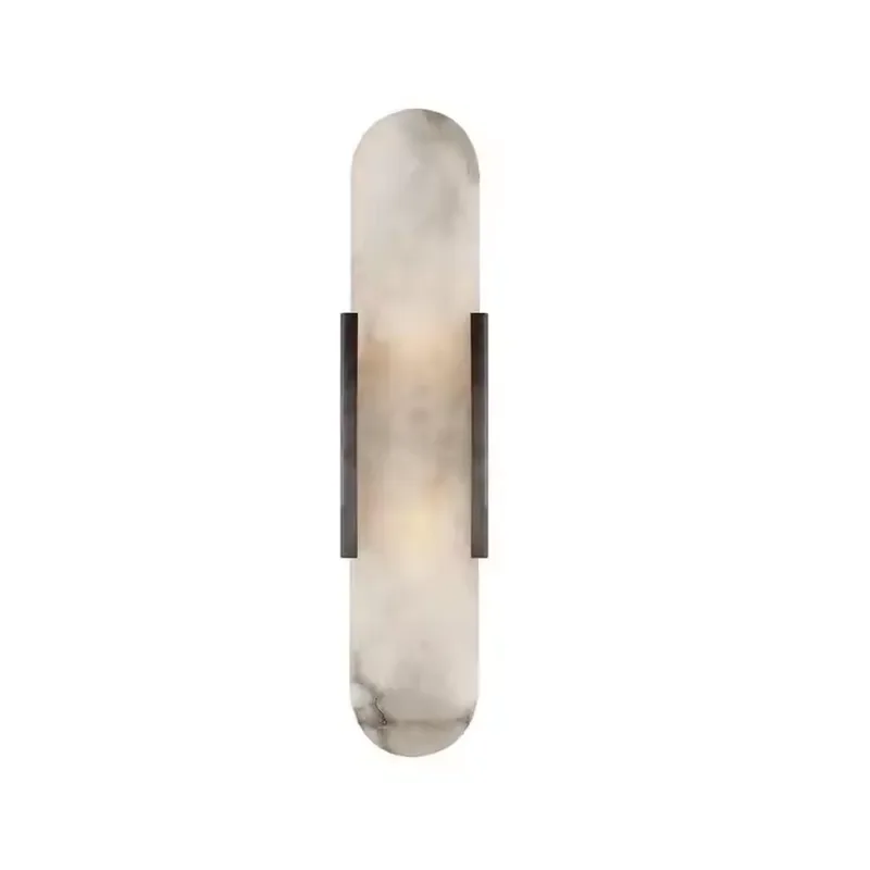 Oval wall lamp marble background art decoration living room bedroom bedside corridor
